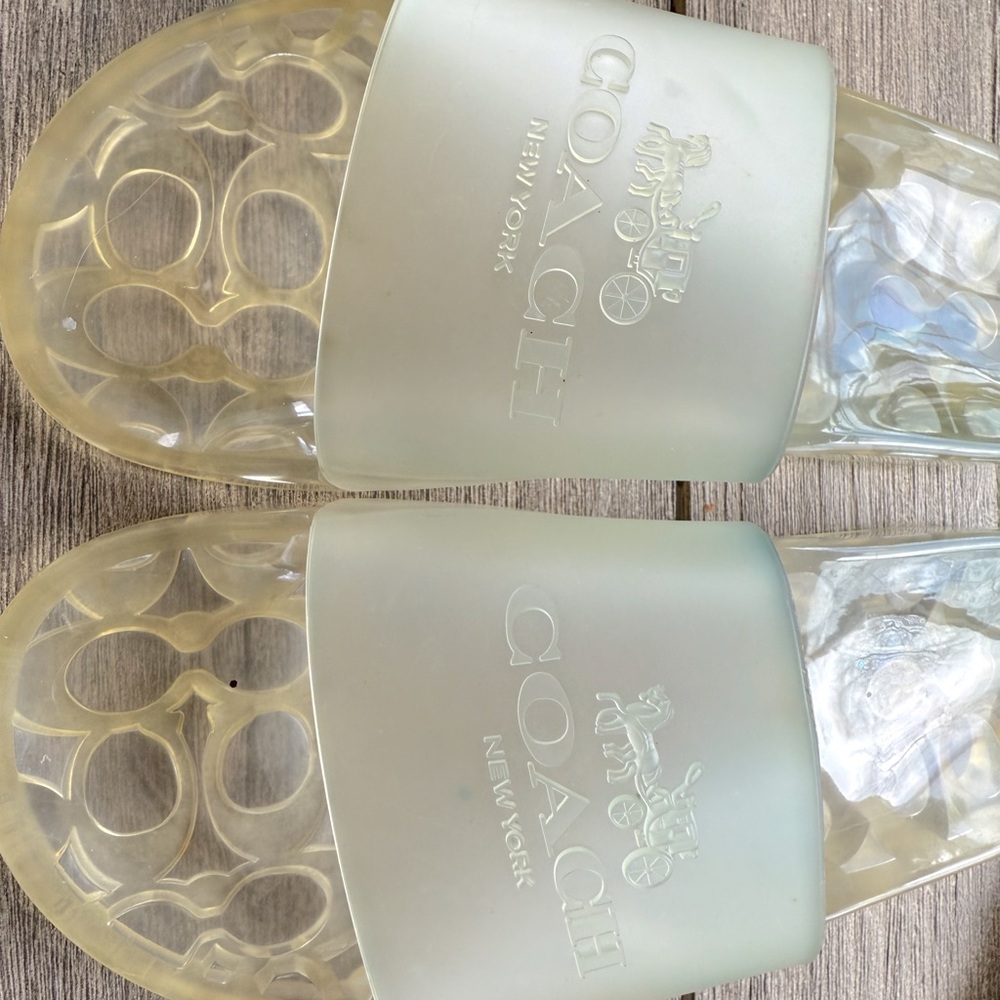 Coach women’s clear pool shoes